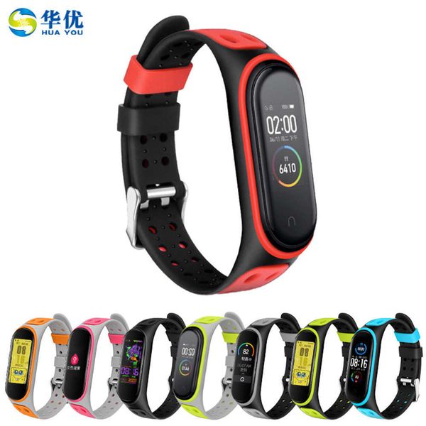

it is suitable for 5 bracelet and 3 / 4 generation intelligent two-color silicone double breasted replacement wristb