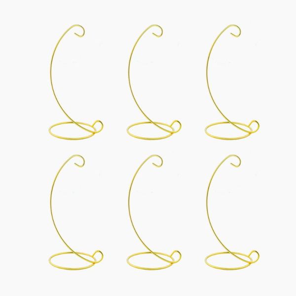 

artliving 6 pack ornament display stand, gold iron hanging stand rack holder ,christmas ornament and home decoration