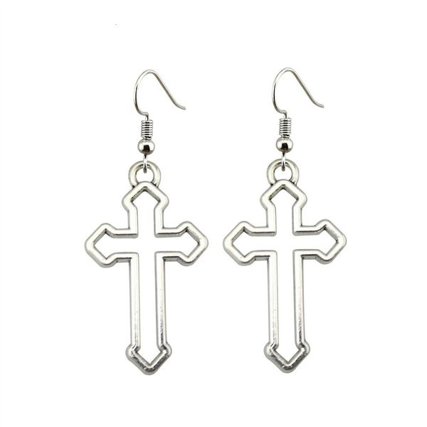 

fashion handmade simple design cross charms drop earrings jewelry gift for women, Golden