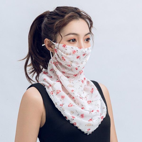 

silk 14 scarf women dust-proof mask designer face windproof magic outdoor half chiffon handkerchief styles sunshade masks cxbdc