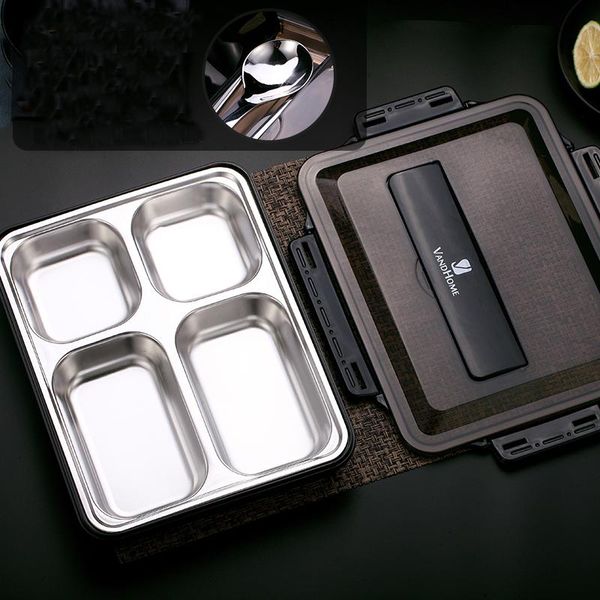 

thickened 304 stainless steel lattice heat preservation lunch box 1 lovely student office staff special bento box wmtnet
