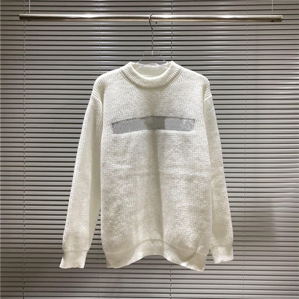 

brand 22ss men's clothing autumn and winter sweater fashion production knitted sweater crew neck letters black white size s-xxl, White;black