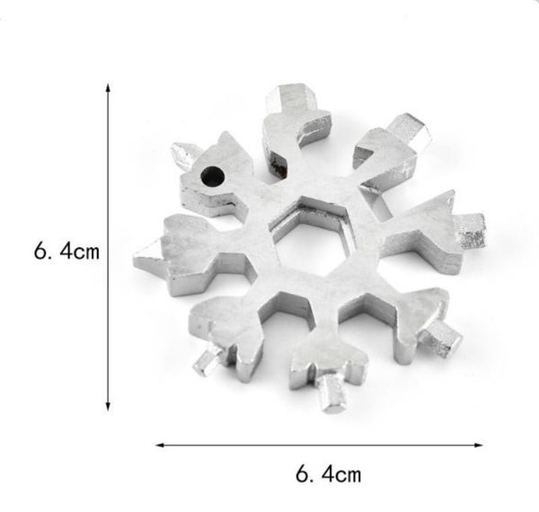 

multi function snowflake tool card stainless steel screwdriver wrench portable hand tools outdoor hiking camping tool drop ship sqcpwpx