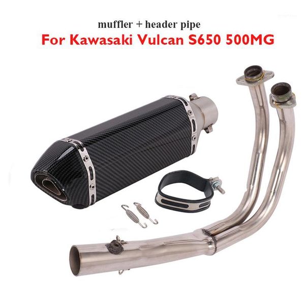 

for vulcan s650 slip on motorcycle exhaust system header pipe connector link tube muffler escape tip1