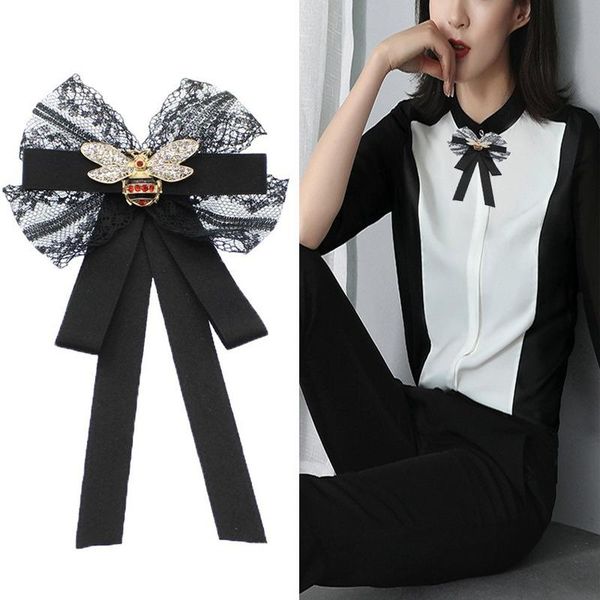 

черный лук кружево жемчуг лента брошь женской новые пчелы бабочки корсаж воротник цветок pin отворот женщина одежда аксессуары подарочные, Blue;purple