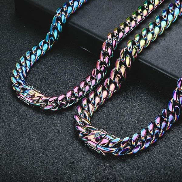 

steel rainbow plated figaro necklace chain 100% stainless steel figaro rope hip hop necklaces gold chains fashion jewelry, Silver