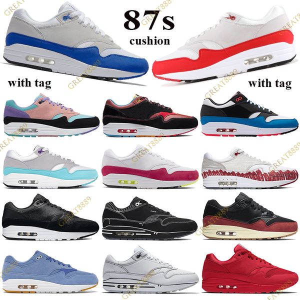 

cushion 87s running shoes anniversary red royal aqua men women sneaker tinker sport red black volt rush pink chinatown new york trainers