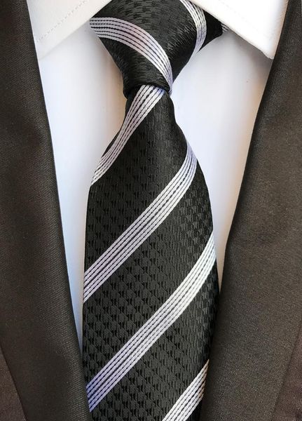 

bow ties 8cm fashion men tie stylish diagonal striped necktie cravate, Black;gray