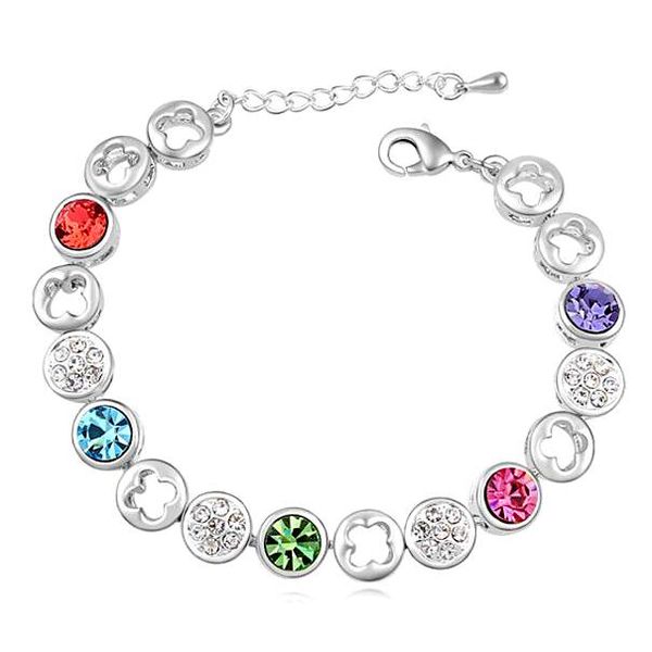 

charm bracelets fashion brand & bangles crystals from luxury bracciale for women bijoux fine wedding jewelry, Golden;silver