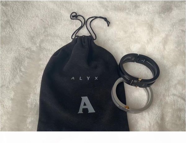 

20ss latest alyx aluminium alloy bracelet men women high street couples jewelry bangles alyx accessorie, Silver