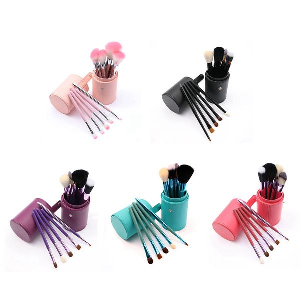 

multifunction makeup brushes set powder foundation eye shadow eyebrow eyelash make up brush kits with brush barrel 12pcs /set