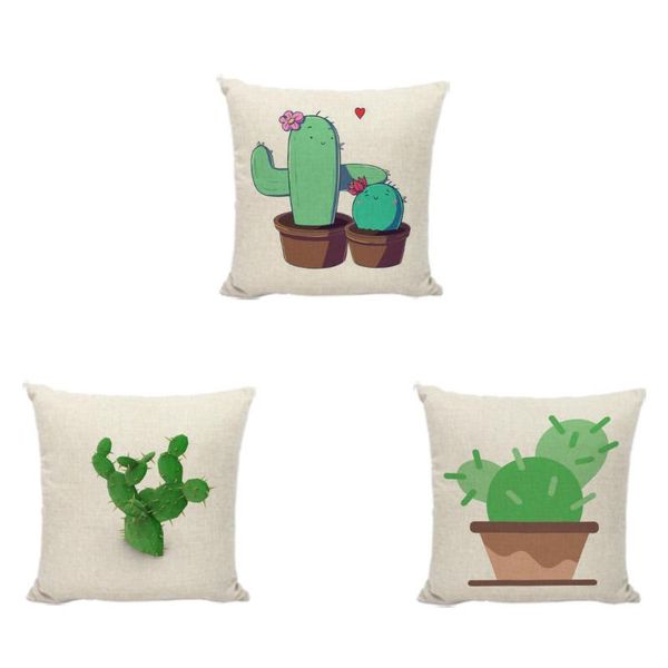 

новый дизайн кактус сочная подушка чехол зеленый мультфильм гостиная диван спальня автокресло офисное украшение дома наволочка 45x45см