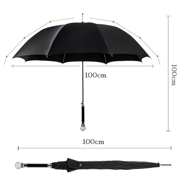 

crystal ball creative umbrella long handle men umbrella male uv sun rain male windproof black umbrellas gift rain gear 50xx322