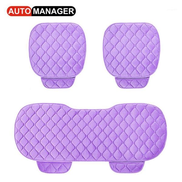 

car seat covers 3 pcs a set plush cover protector auto warm chair cushion pad mat interior accessories universal covers1