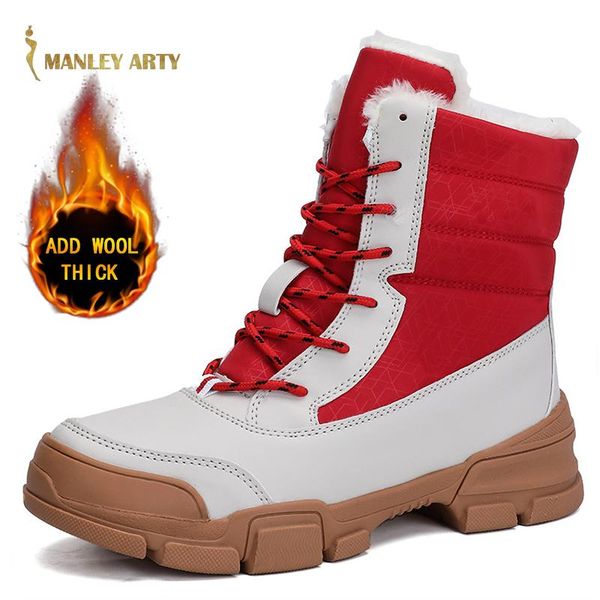 

boots 2021 autumn winter high women outdoor waterproof shoelace snow canvas fashion plus velvet casual shoes, Black