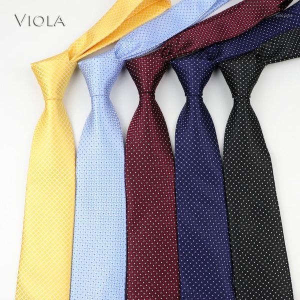 

neck ties classic dot striped plaid jacquard tie 7cm polyester men business tuxedo banquet dinner necktie gift accessory1, Blue;purple