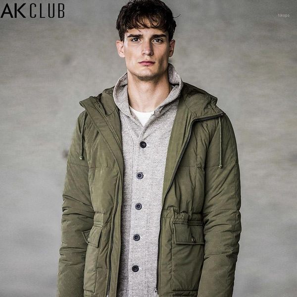 

ak club brand men down jacket 80% grey duck down content 240g nylon water repellent fabric quilting men coat winter 17110251, Black