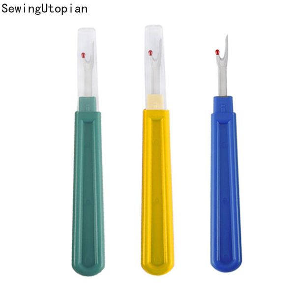

3pcs seam ripper for diy sewing quilting thread remover tool with safe plastic handle threads cutter rippers for cross stitch, Black