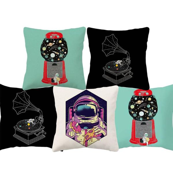 

polyester linen sofa cushion cover decor 45x45cm universe throw pillows case home bed decoration