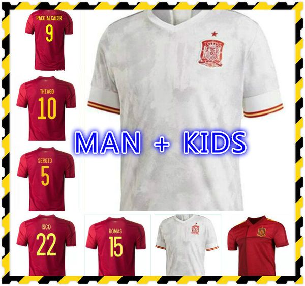 

2020 2021 spain soccer jerseys ramos thiago 20 21 national team diego costa rodri men kids football shirt camisetas de futbol player version, Black;yellow