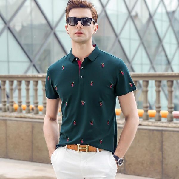 

2021 новая мода бренд летняя рубашка поло мужская хлопок корейский корокий рукав slim fit топ-класс poloshirt повседневная мужская одежда, White;black