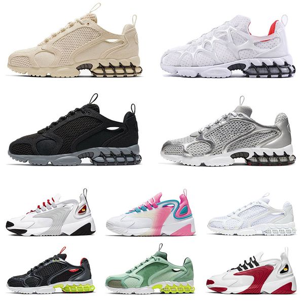 

men women zoom 2k spiridon cage 2 running shoes all black white volt university blue lemon venom high sports sneakers trainers