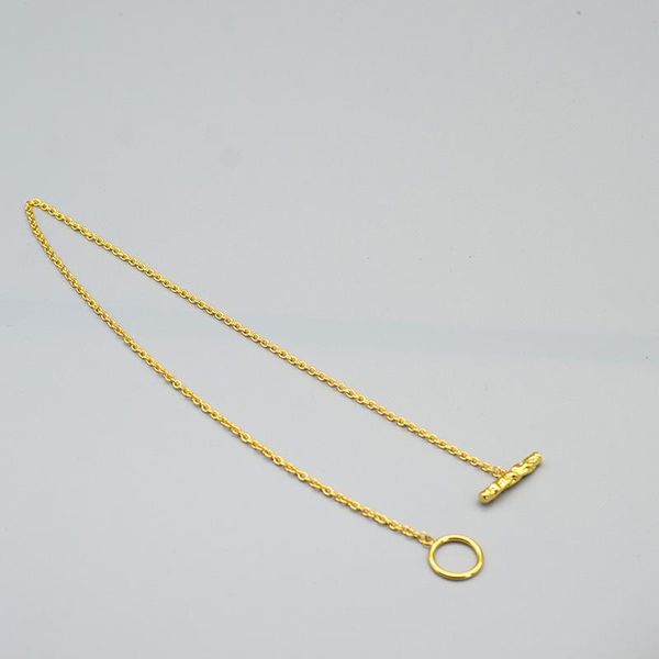 

chains 2021 fashion style line necklace for women girls simple temperament korean version copper beautiful party weeding jewelry, Silver