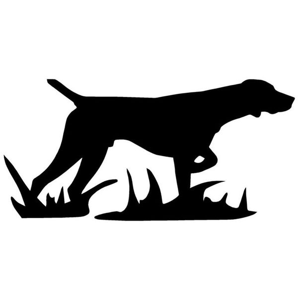 

17.8*8.7cm hunting dog car stickers stylish vivid vinyl decal car styling bumper accessories black/silver s1-0875