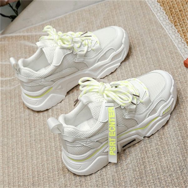 

spring 2021 new fashion women's knit ventilation comfortable female trainers ulzzang shoes white woman orange green 596h, Black