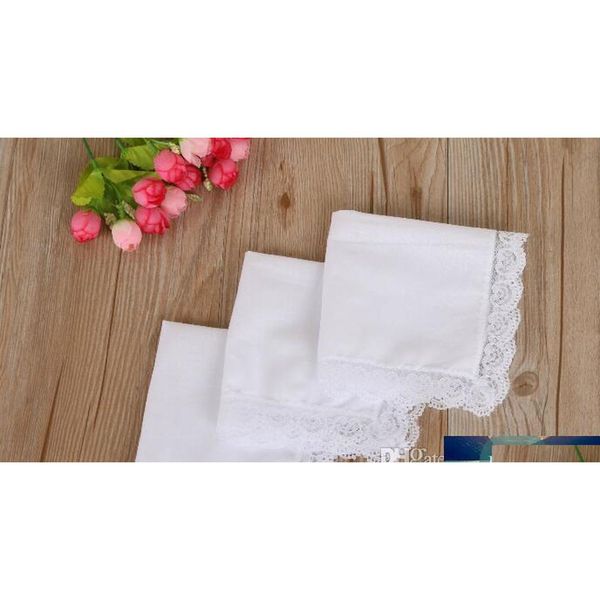 

white lace thin handkerchief woman wedding gifts party decoration cloth napkins plain blank diy handkerchief 25*25cm iwihw