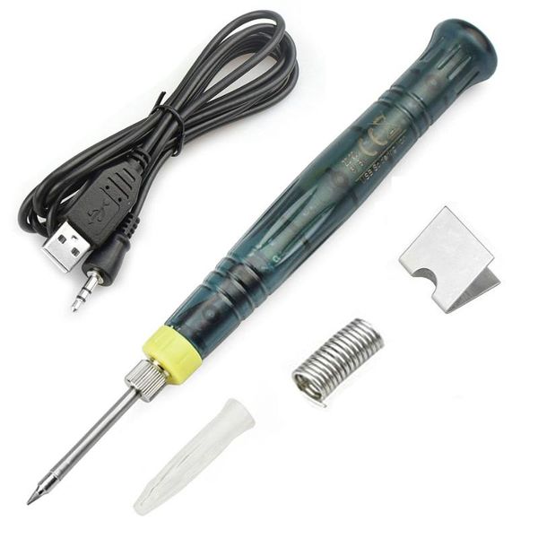 

hand & power tool accessories 5v 8w usb powered electric soldering iron solder pen welding gun tools kit fast heating outdoor