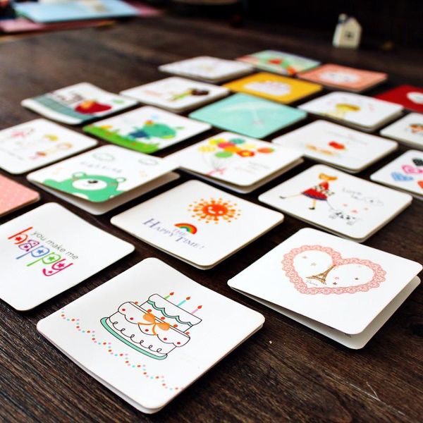 

набор 10 шт. creae creative creative creation mini поздравительная открытка на день рождения карты поздравительные открытки крафт-карты 10 ш