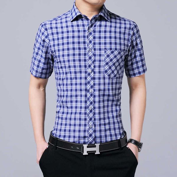 

nice new men shirt men shirt plaid casual fashion short-sleeved business formal dress camisa social, White;black
