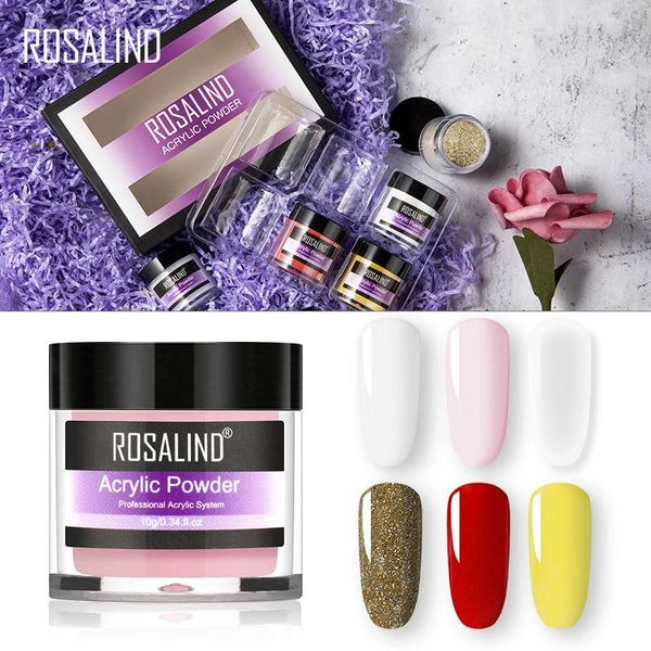 

nail gel manicure crystal powder set 6pcs box carving pollen extender, Red;pink