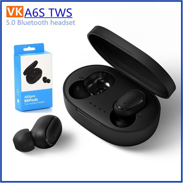 

a6s tws wireless stereo noise cancelling mini bluetooth headphones automatically pair sports headphones and dual microphones air