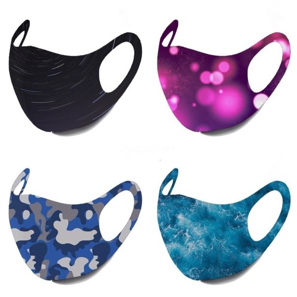 

designer scarf mask printed silk magic women 14 styles chiffon handkerchief outdoor windproof half face dust-proof sunshade ma#860#287