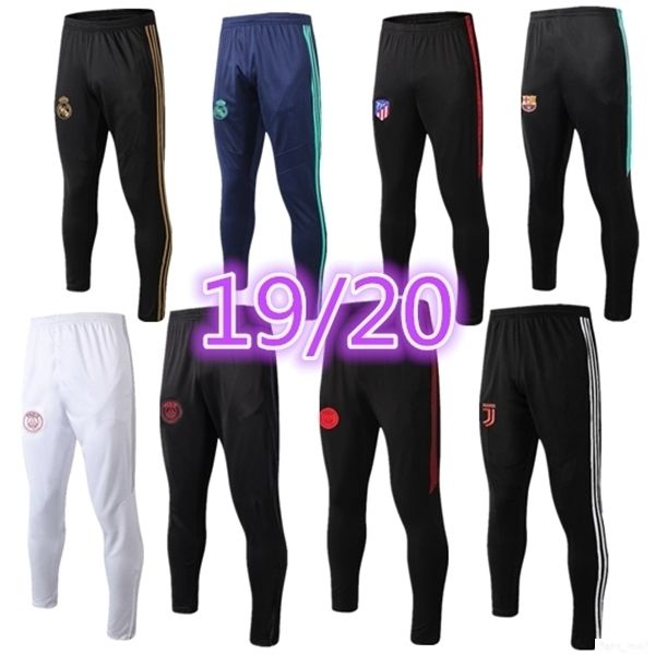 

wholesale long pants 2019 2020 marseille soccer pants real madrid hazard chandal futbol jogging mbappe men soccer trousers, Black;red