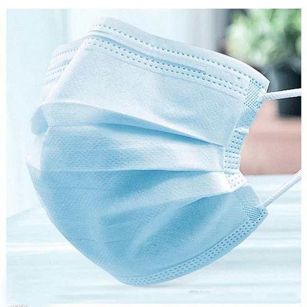 

blue masks stock 50 face disposable factory/box in masks mouth mask disposable 3 layers non-wef6q tr0w