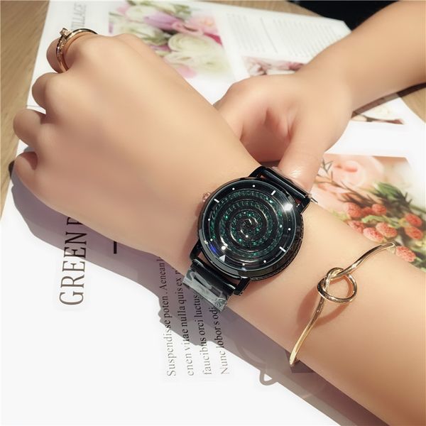 

korea style luxury diamond watch for women delicate fashion rose gold steel strap wrist quartz watch for gift christmas presents, Slivery;brown