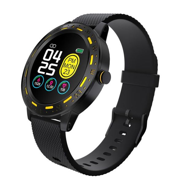 

smart watch s18 heart rate sleep monitor blood pressure fitness tracker waterproof color full touch sport round men women band wmtifo