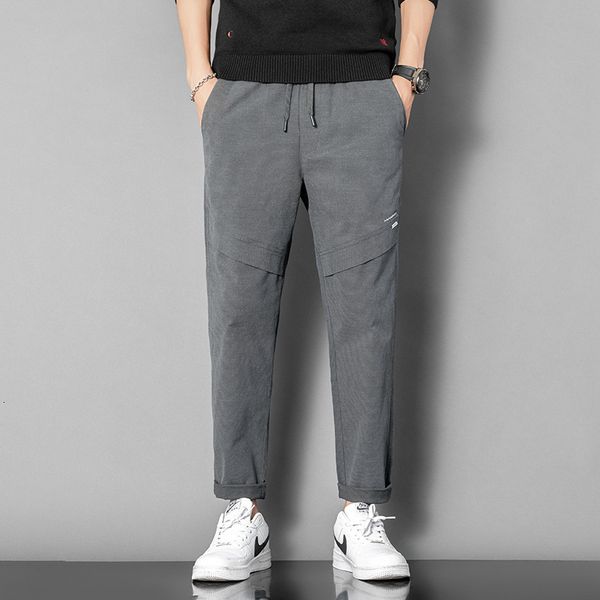 

casual men's autumn 2020 new business loose small straight fashion sports pants, Black