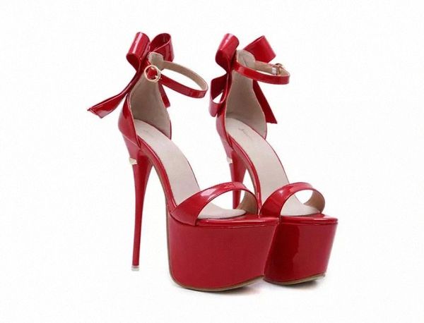 

walking show artifact model high-heeled shoes sandals thin-heeled 16.5cm platform hate sky high-heeled shoes summer black #w05l