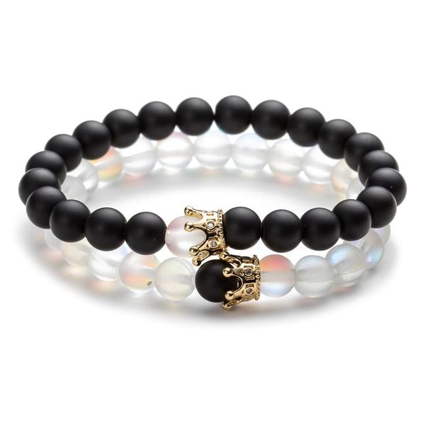 

fashion moonstone copper crown set couple's bracelet beaded men's bracelet bracelet fashion moonstone little deals usa jllzje xjfs