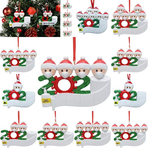 

decoration pendant quarantine birthday family christmas party 2020 of 4 ornament pandemic with face masks hand sanitizedoutlethul1