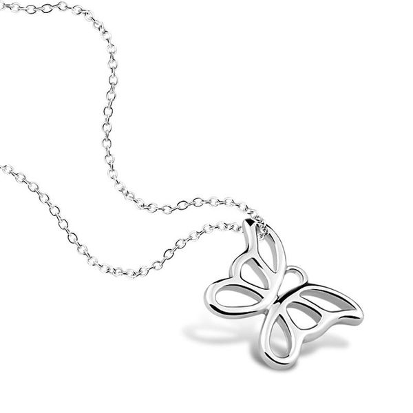 

sale qualified butterfly women 925 sterling silver jewelry pendant necklace fashion and personality party gift charming lady