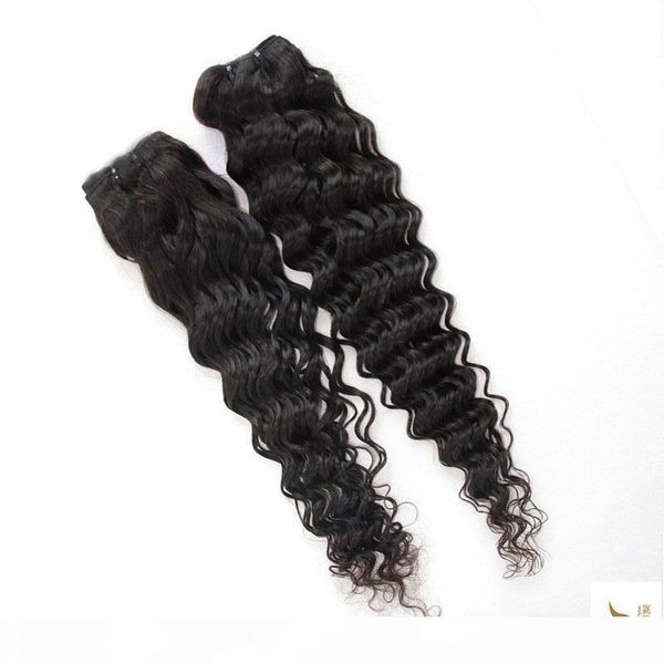 

jet black color deep wave 8 - 28 30 inch 3 4 bundles brazilian remy hair 100% human hair extension nature closure weave