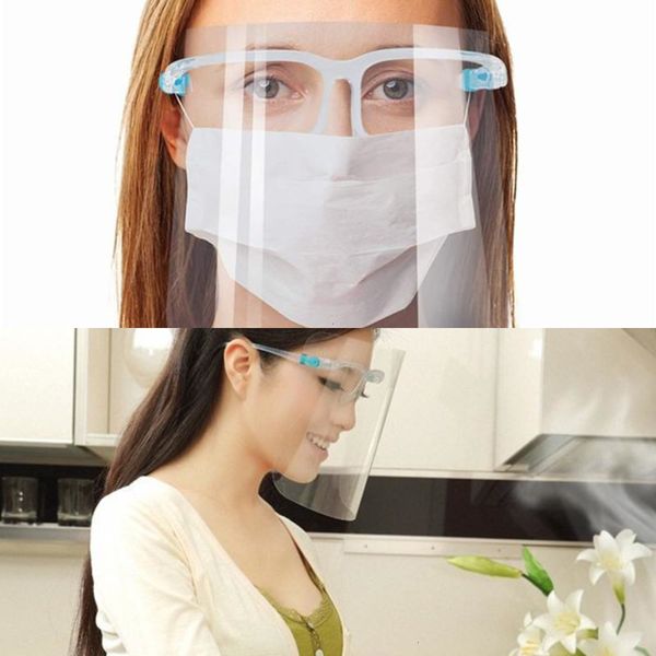 

factorycliktransparent isolation with glasses face frame anti-fog shield masks protection anti-splash reusable safty fac