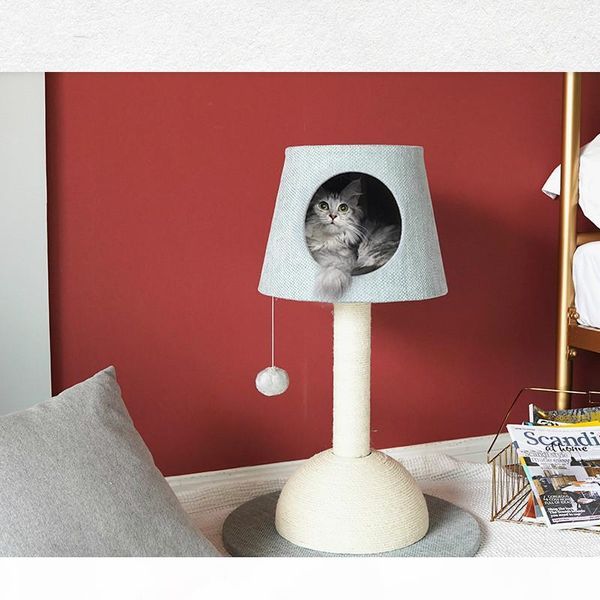 

table lamp cat climbing frame cat litter one scratching column small luxury barrel solid wood frame supplies