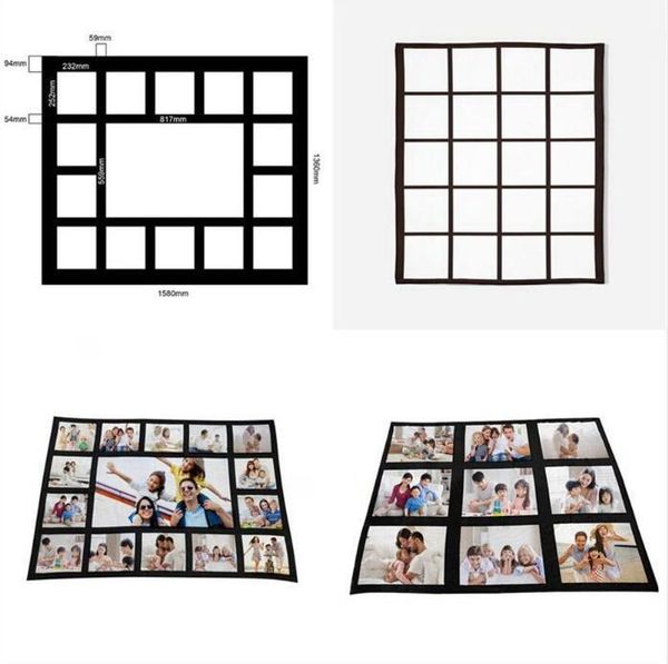 

blankets sublimation thermal fleece blanket heat print fabric mat diy blank carpet 9 15 20 grid plaid blanket 125*150cm