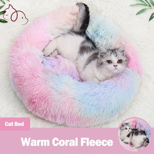 

cat beds & furniture plush bed for cats house dog houses basket accessories cushion lounger pets